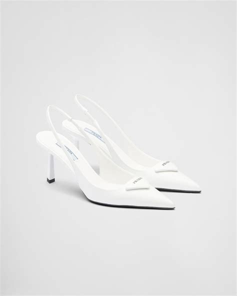 prada slingback heels white.